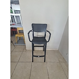 Comfort Plastik Bar Sandalye Antrasit