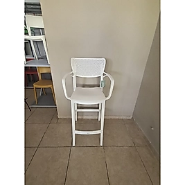 Comfort Plastik Bar Sandalye Beyaz