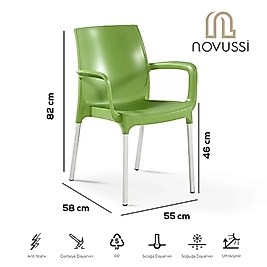 Novussi Castello Sandalye yeşil